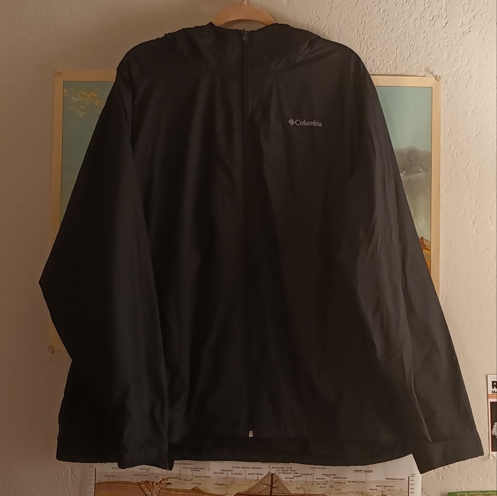 Columbia Black Rain Jacket Plus Size 3X